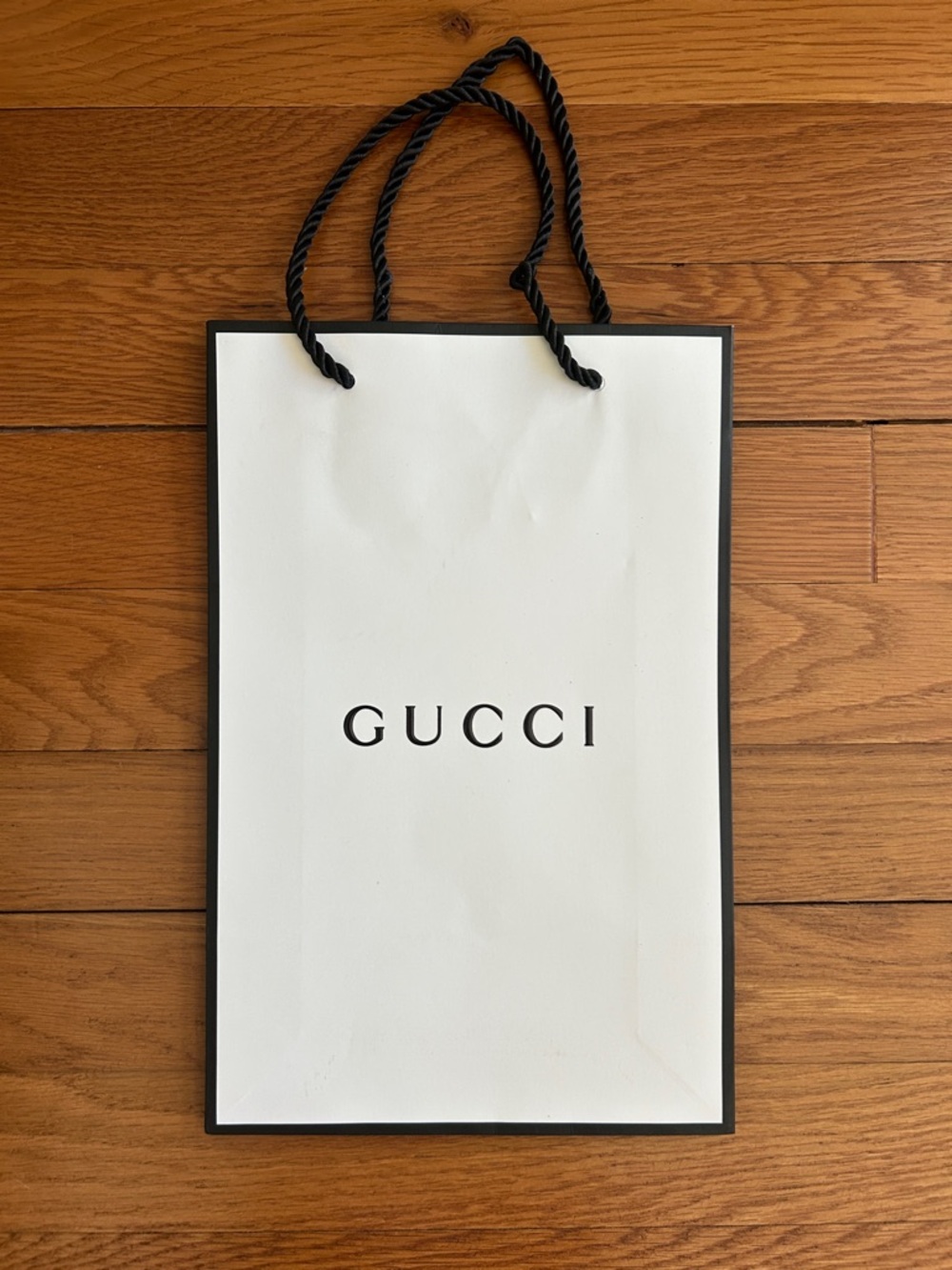 Gucci authentic White and Black Logo Tote Bag